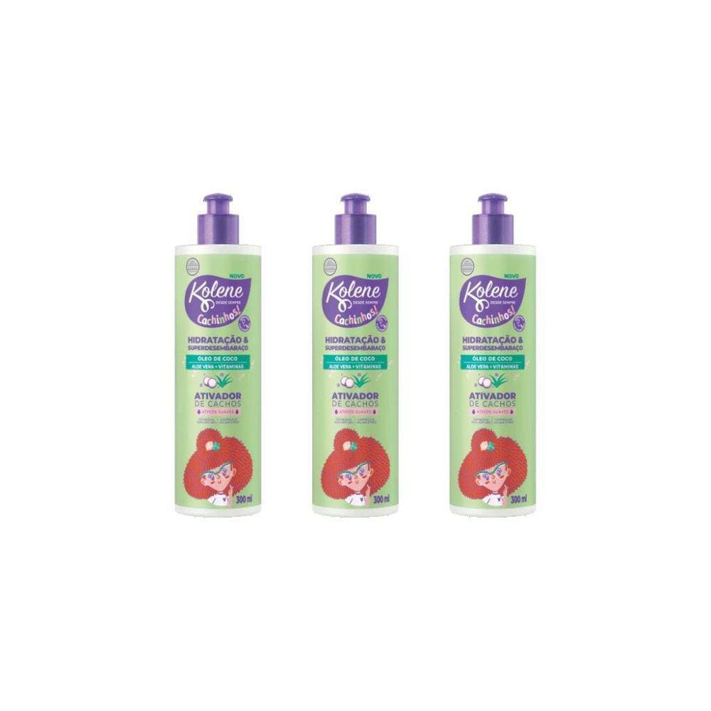 Ativador De Cachos Kolene Cachinhos 300Ml-Kit C/3Un