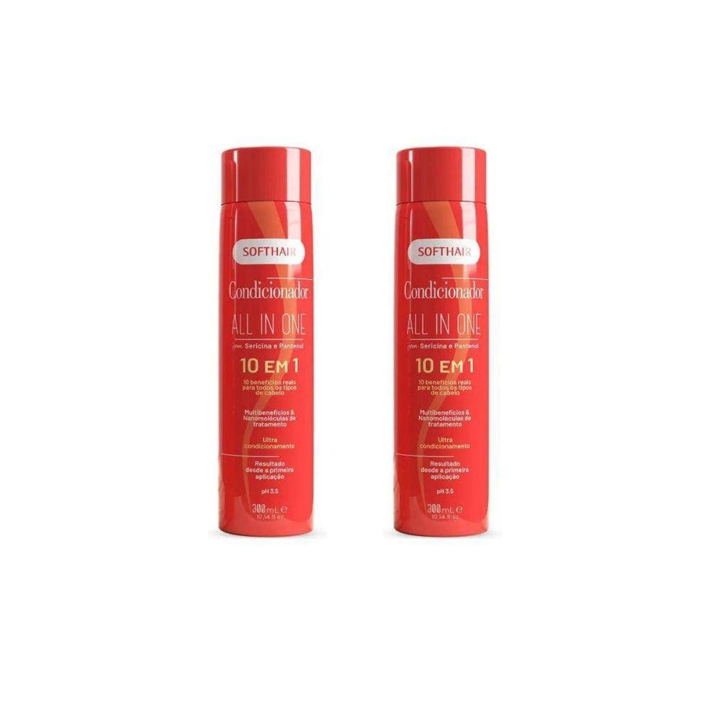 Condicionador Soft Hair 300Ml All In One - Kit Com 2Un