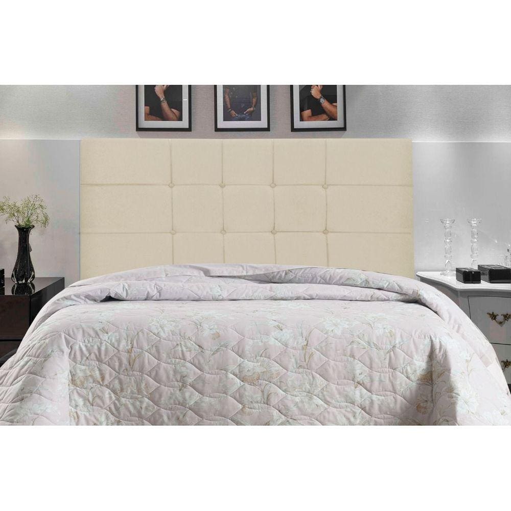 Cabeceira Barcelona 1,93 bege king decoração super luxo linha quartos sofisticados - Jbe Moveis