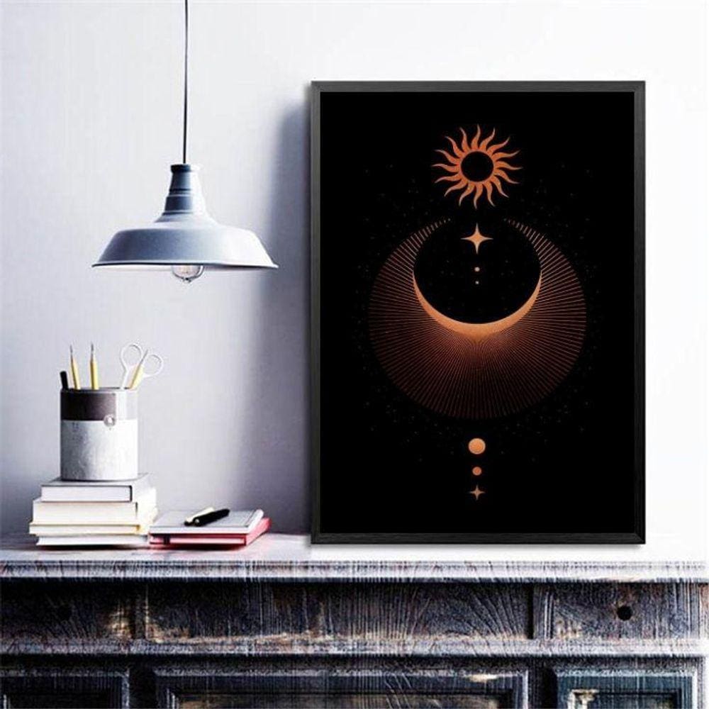 Quadro Decorativo Místico Eclipse 33X24Cm