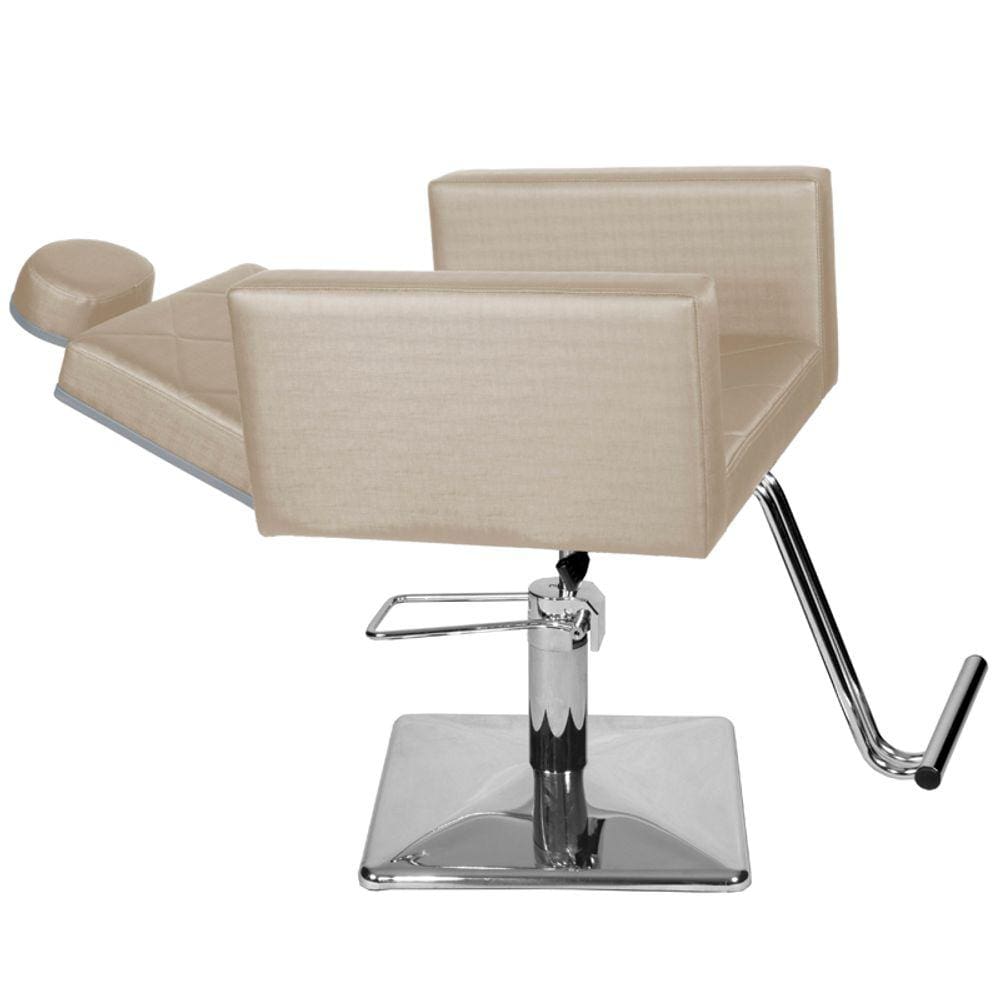 Cadeira Poltrona Cabeleireiro Evidence Reclin Branco Pérola