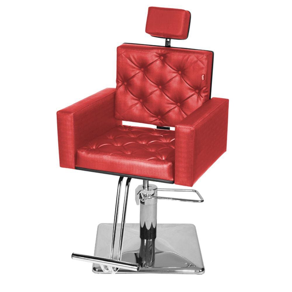 Cadeira Poltrona de Cabeleireiro Evidence Luxo Vermelho