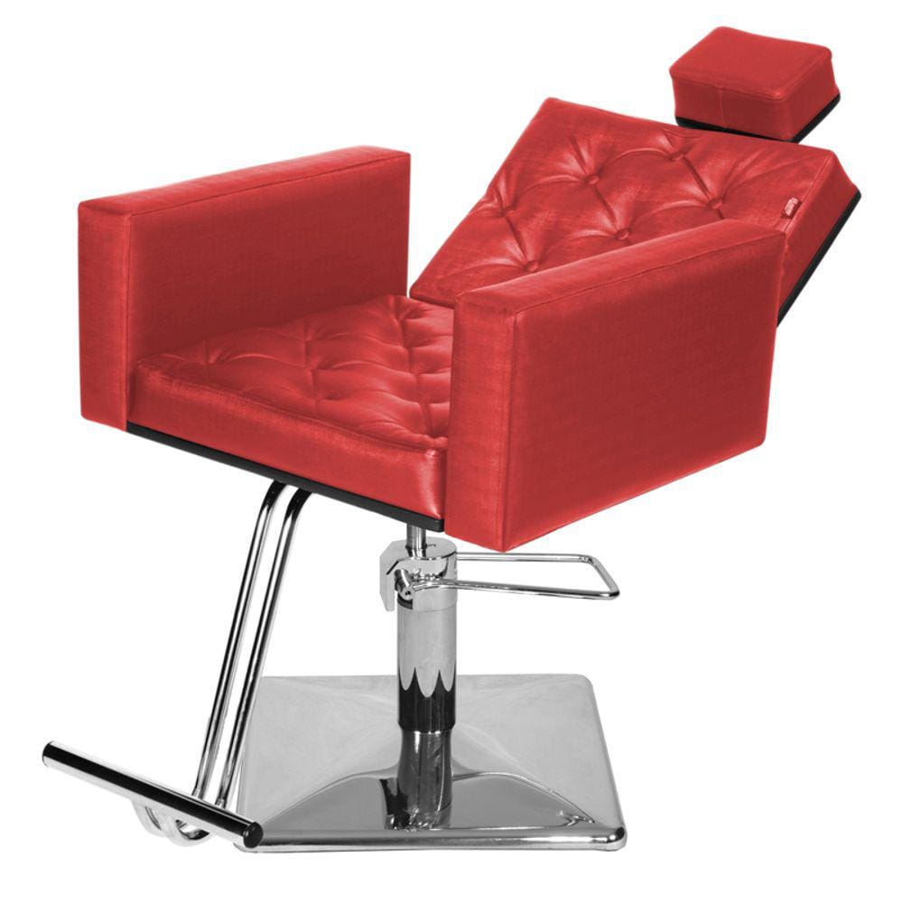 Cadeira Poltrona de Cabeleireiro Recl Evidence Luxo Vermelho