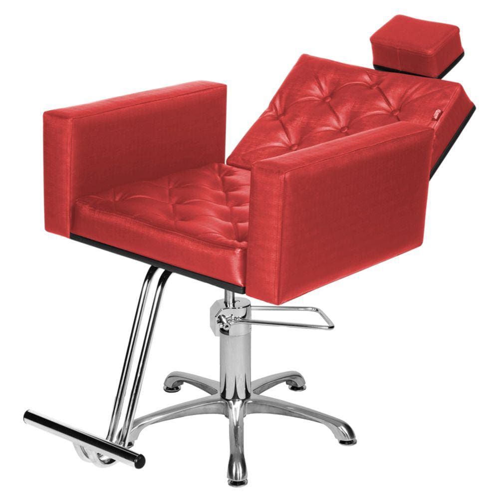 Cadeira Poltrona de Cabeleireiro Recl Evidence Luxo Vermelho