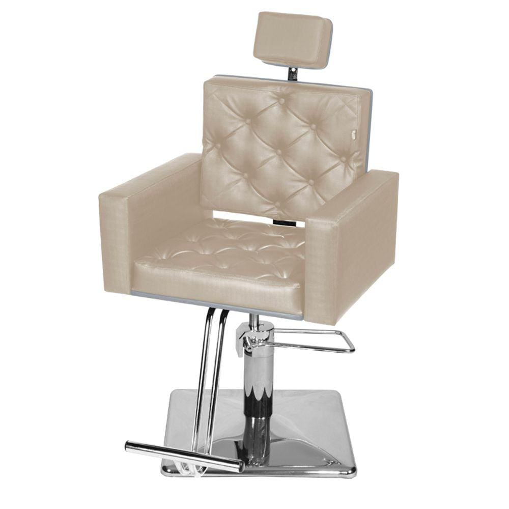 Cadeira Poltrona de Cabeleireiro Evidence Luxo Branco Pérola