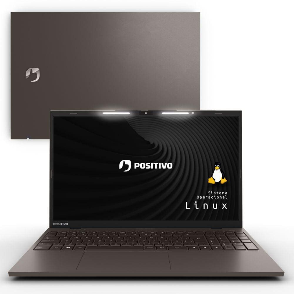 Notebook Positivo Vision Intel® Core® i5-1135G7 Linux 8GB 512GB SSD Lumina Bar 15.6" FullHD - Cinza