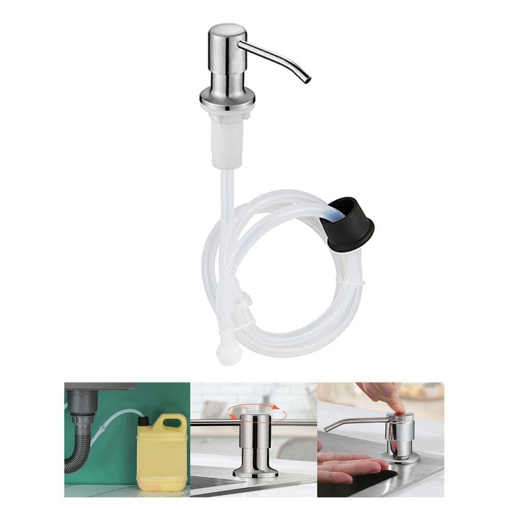 Dispenser Sabao Detergente Liquido Mangueira Embutir Pia Cuba Cozinha Banheiro Multiuso Suporte Dosador