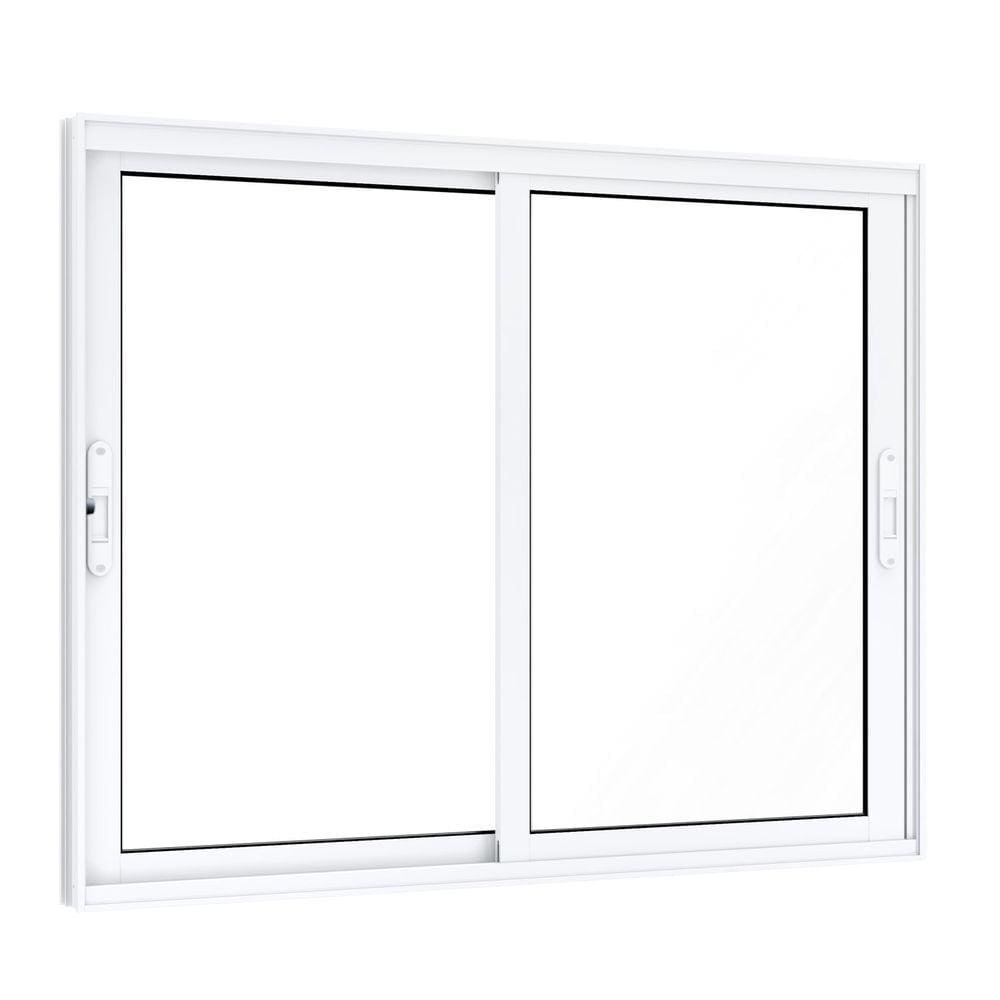 Janela de Aluminío de Correr 120x150cm 2 Folhas Móveis com Grade e Vidro Lucasa Eccellente Branco
