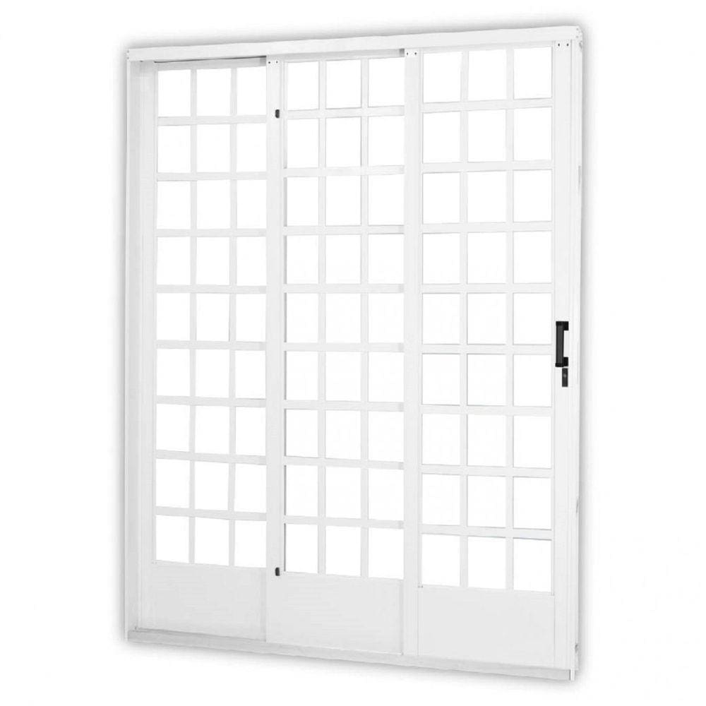 Porta de Aço de Correr 215x160cm Minas Sul MGM Branco