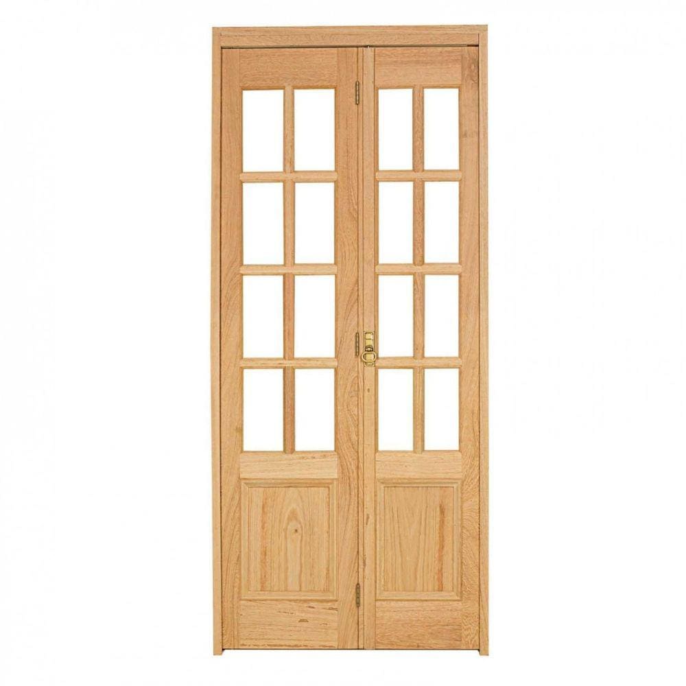 Kit Porta de Madeira Camarão Direita 213cmx110cmx12cm PE71 Esel Marroml
