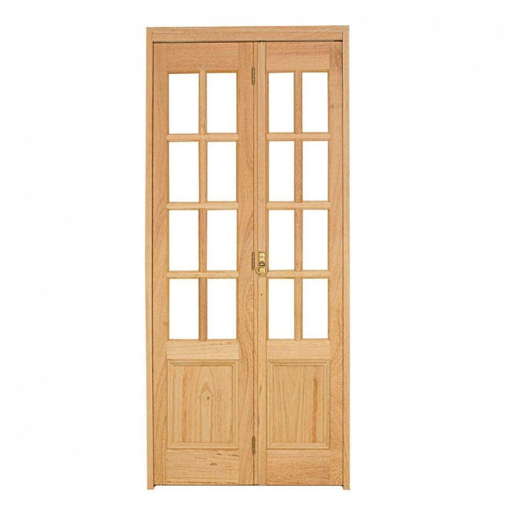 Kit Porta de Madeira Camarão Direita 213cmx120cmx12cm PE71 Esel Marroml