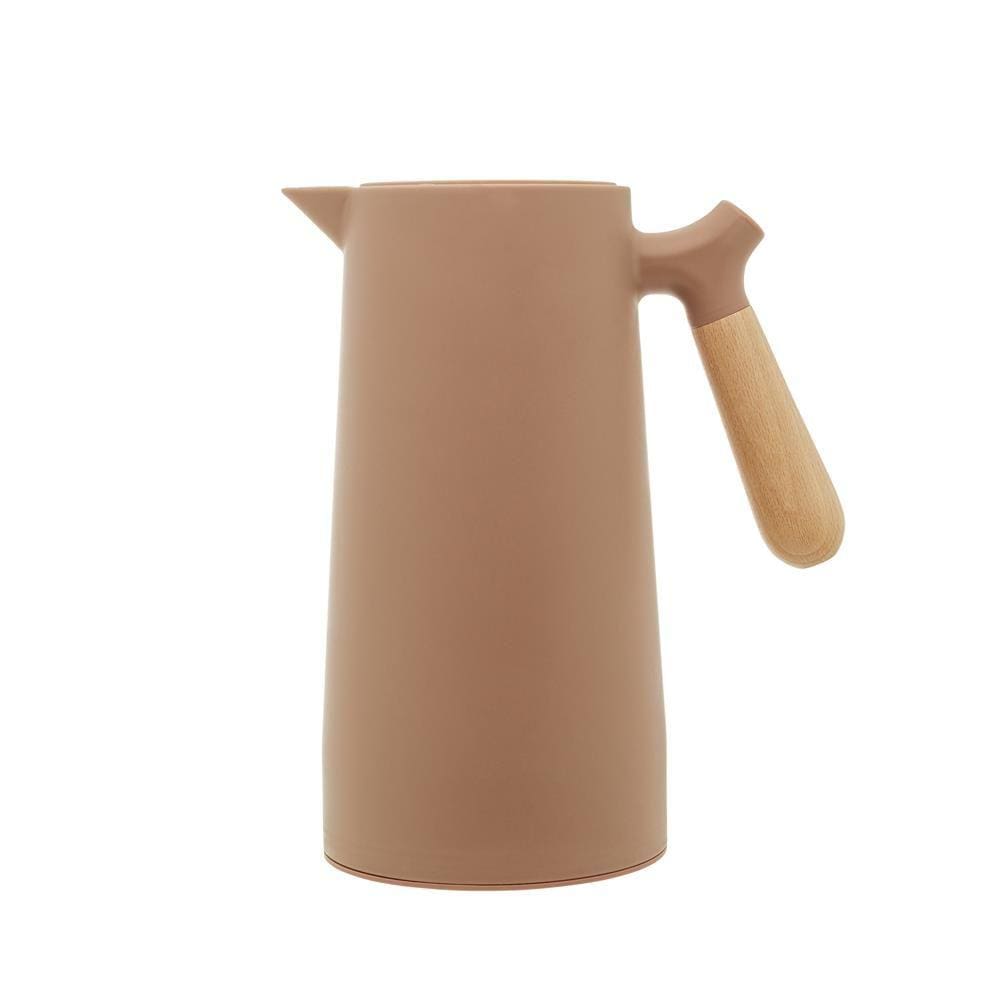 Garrafa Térmica 1 Litro c/ Cabo Madeira Nórdica Nude - Bon Gourmet