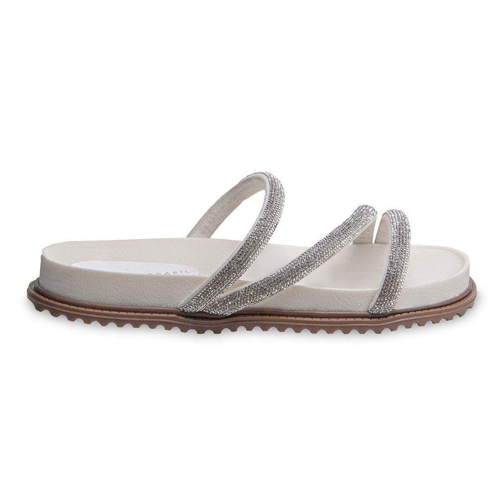 Sandália Birken Strass Estilo e Conforto Branca 2488