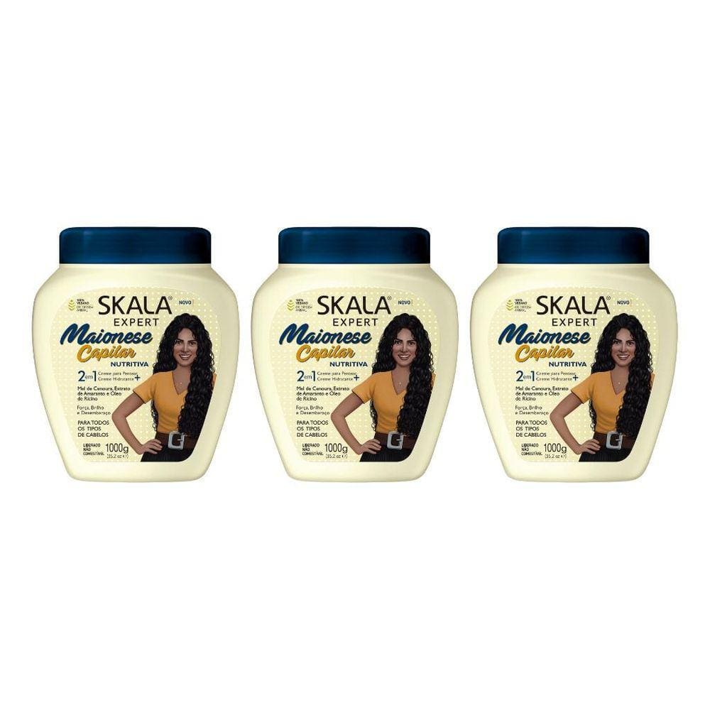 Creme Skala 1Kg Maionese Capilar-Kit C/3Un