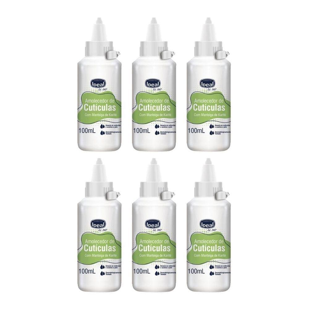 Amolecedor De Cutículas Ideal Karite 100Ml - Kit Com 6Un