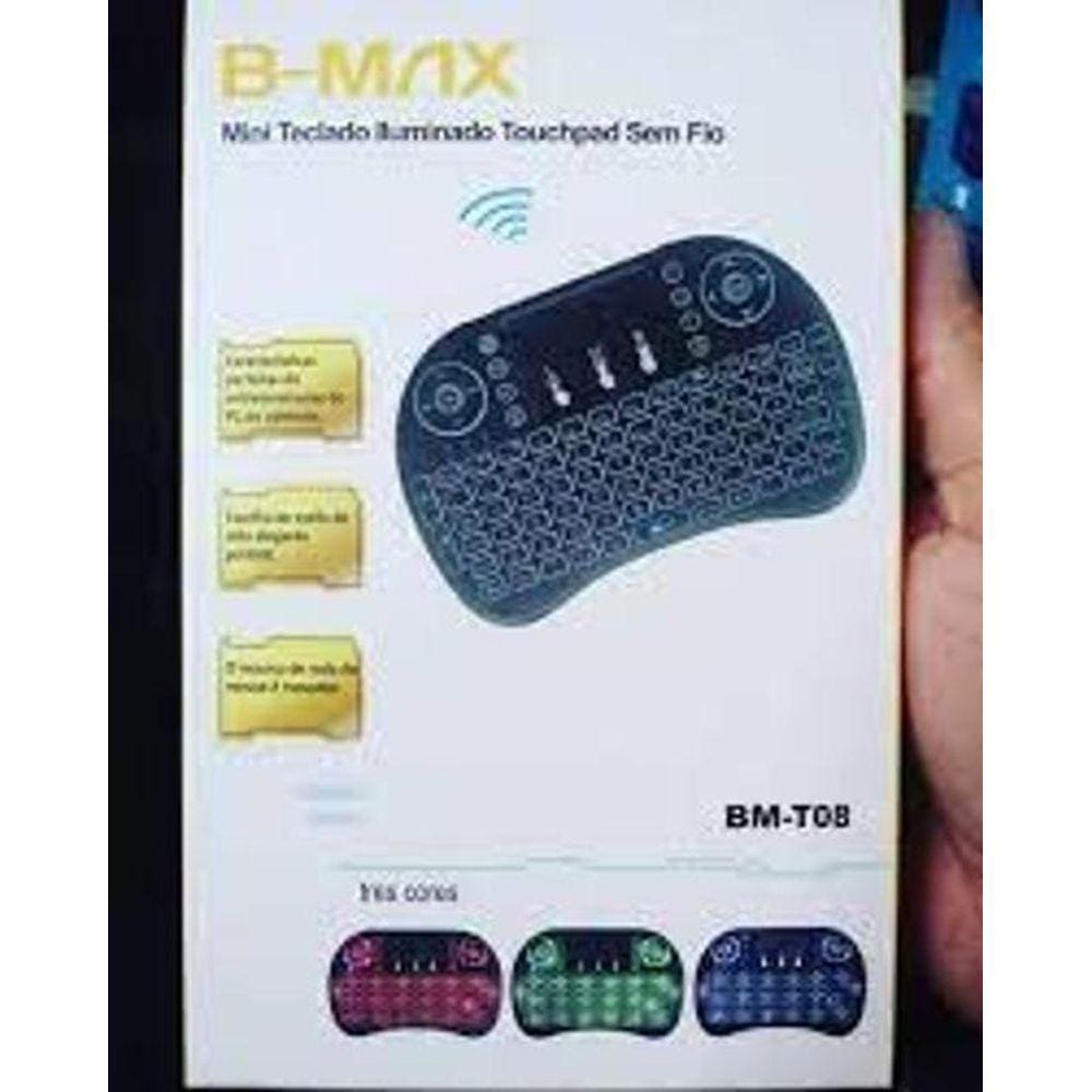 Mini Teclado Iluminado Sem Fio BM-T08 B-Max 92 Teclas