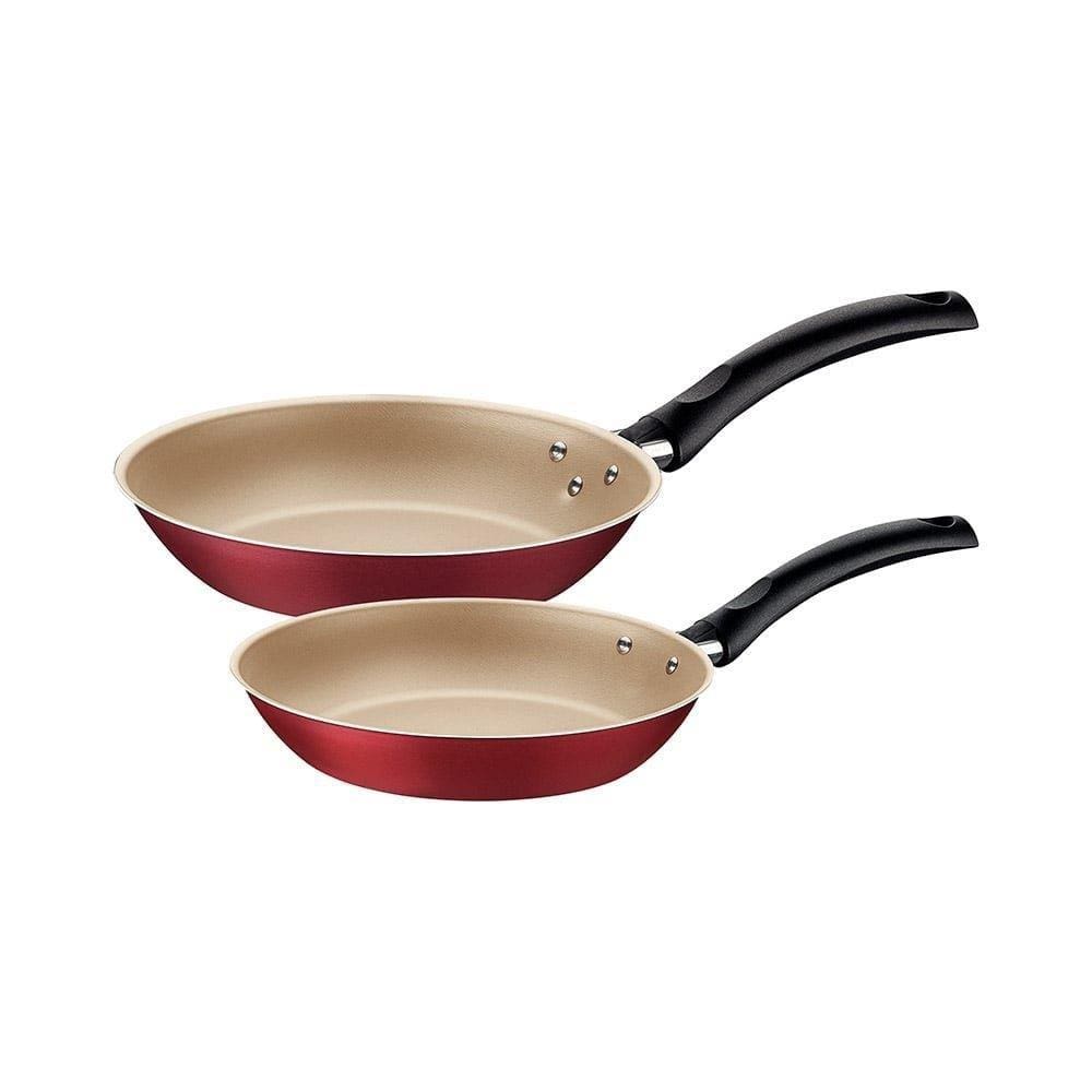 Jogo de Frigideiras Tramontina Turim, Vermelha, 2 Peças