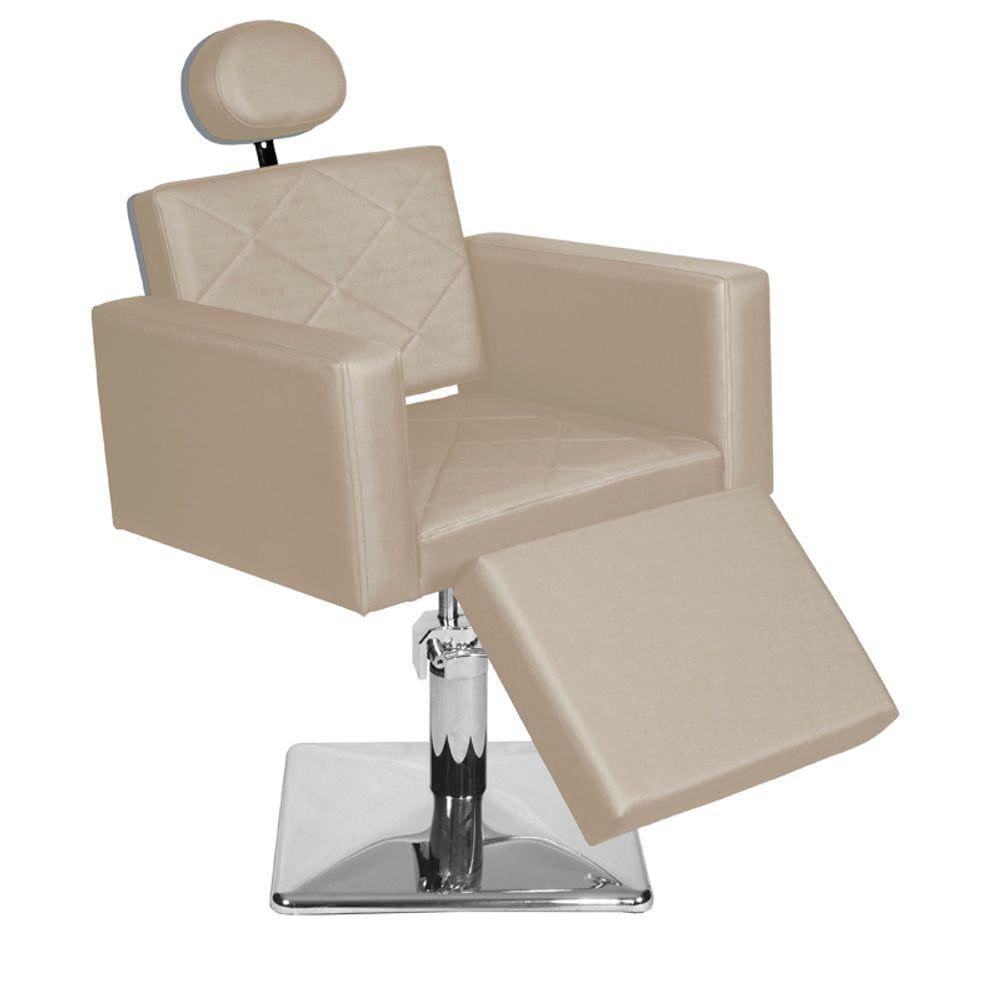 Cadeira Poltrona Cabeleireiro Evidence Reclin Ap Branco Pérola