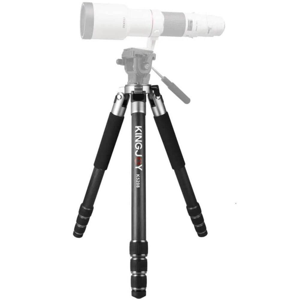 Tripé Vídeo E Foto Kingjoy K5208 Fibra De Carbono Equipamentos Até 25Kg