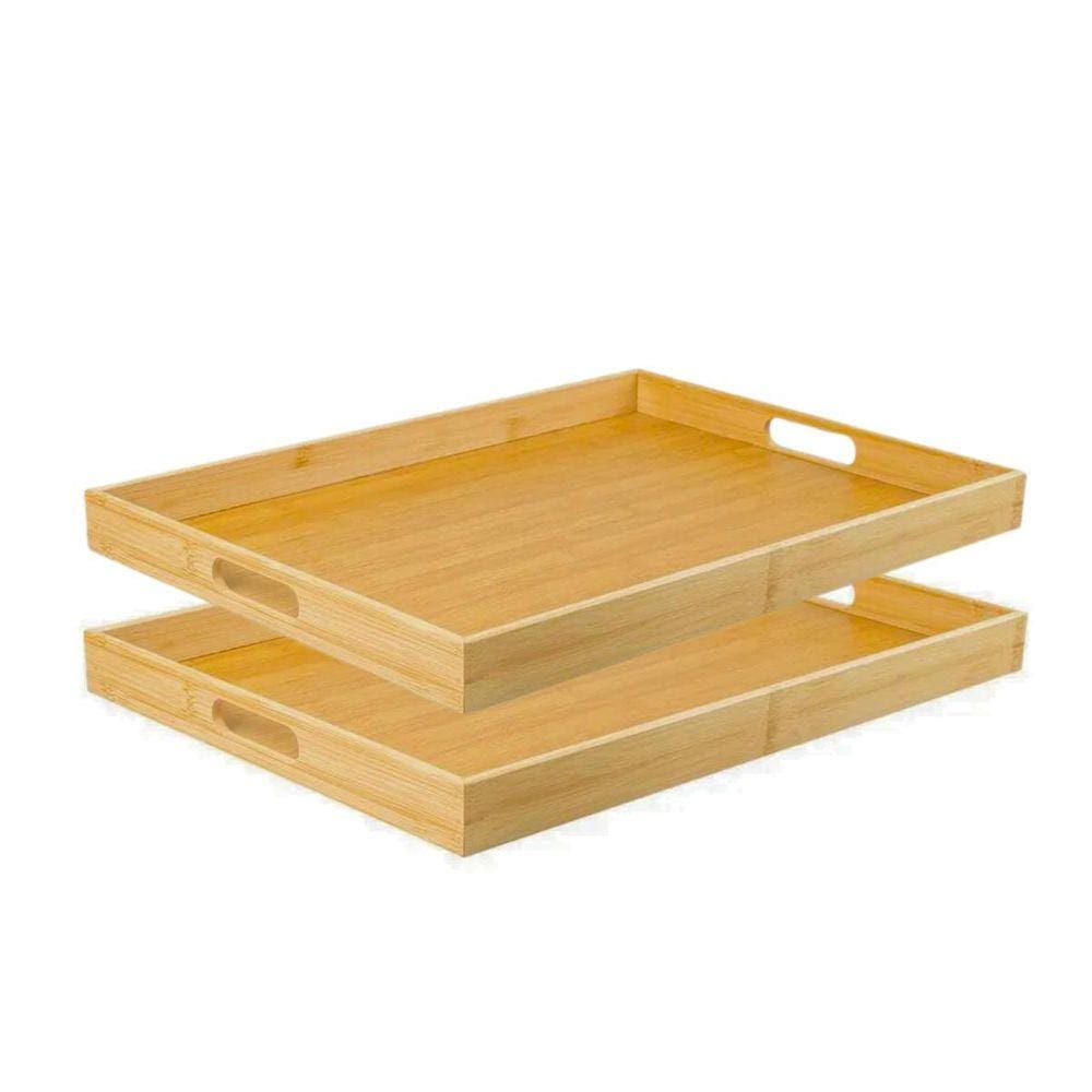 Bandeja com Alça Bambu Sense - Prática e Elegante