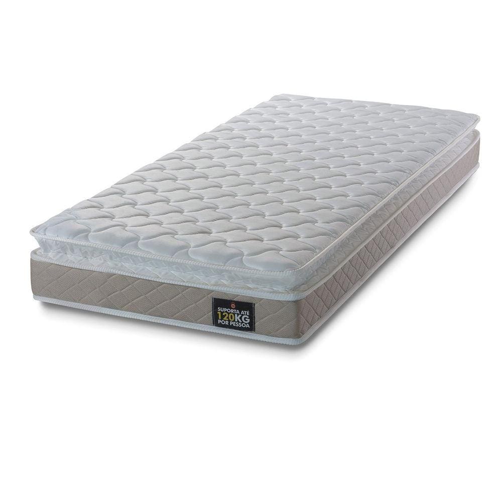 Colchão Solteiro Hellen Colchões D33 One Face Millenium 88x188x19 BEGE/BRANCO/PLW