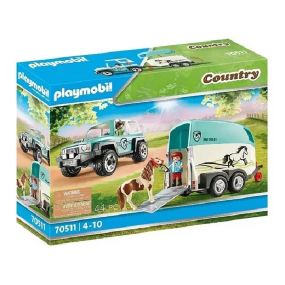Playmobil Country Carro Jipe Com Reboque Para Pónei – 44 peças