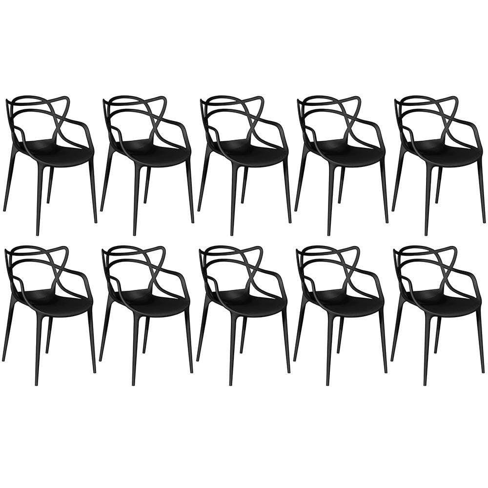 Kit 10 Cadeiras Allegra - Preto