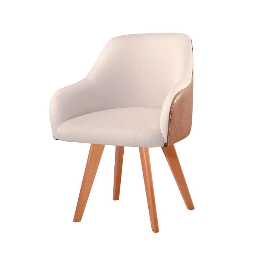 Poltrona Hera com Base Fixa em Madeira Due Decor