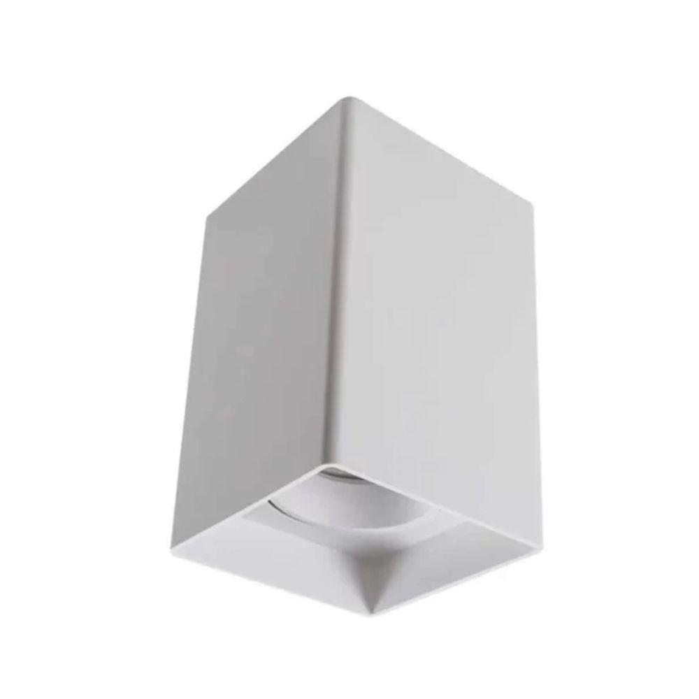 Spot Sobrepor Para MR16 Quadrado Recuado Branco ABS - Delis