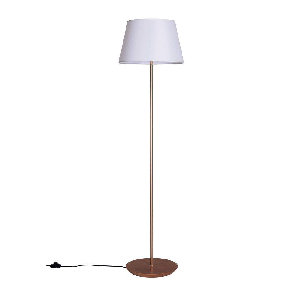 Luminária De Chão Slim Madeira 1,63m Cúpula 0,30x0,50m - Madelustre