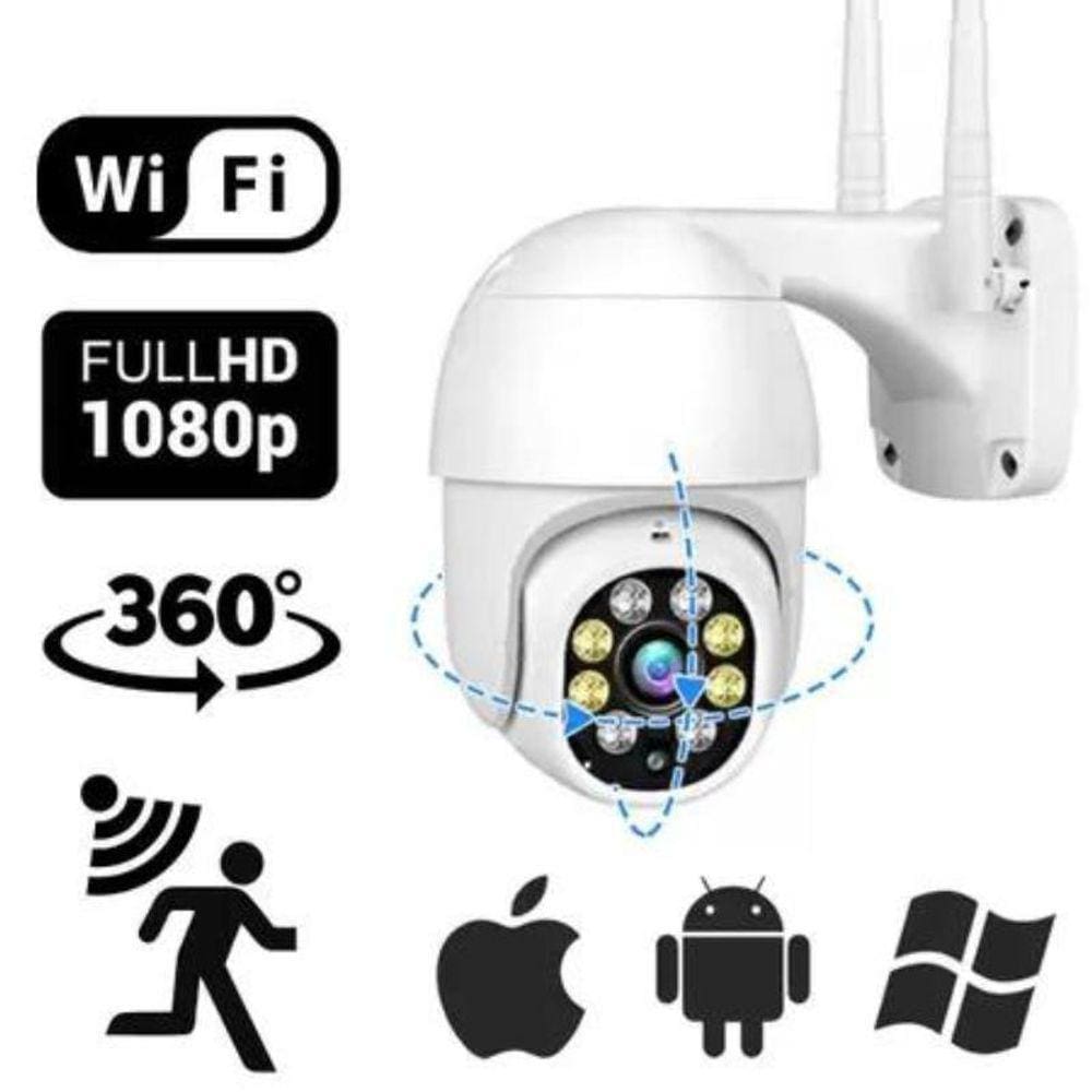 Câmera Ip Externa 100% Prova Dágua Wifi Full Hd 1080P