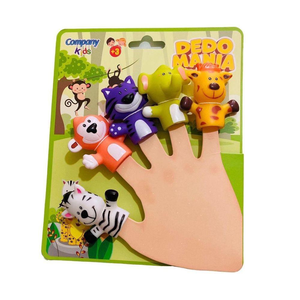 Fantoche De Dedo Divertido Brincar Bebê Safari Com 5 Un