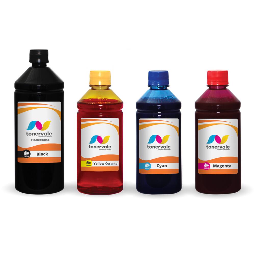 4 Tinta Para HP F4280 F4480 C4680 D110 60 2,5L BK Pigmentado