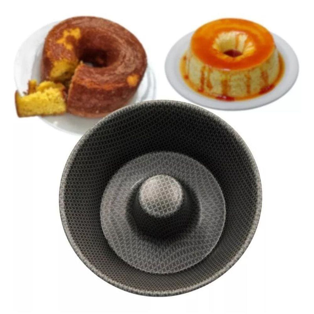 Forma Pudim Redonda 18Cm Durável Resistente Sobremesas