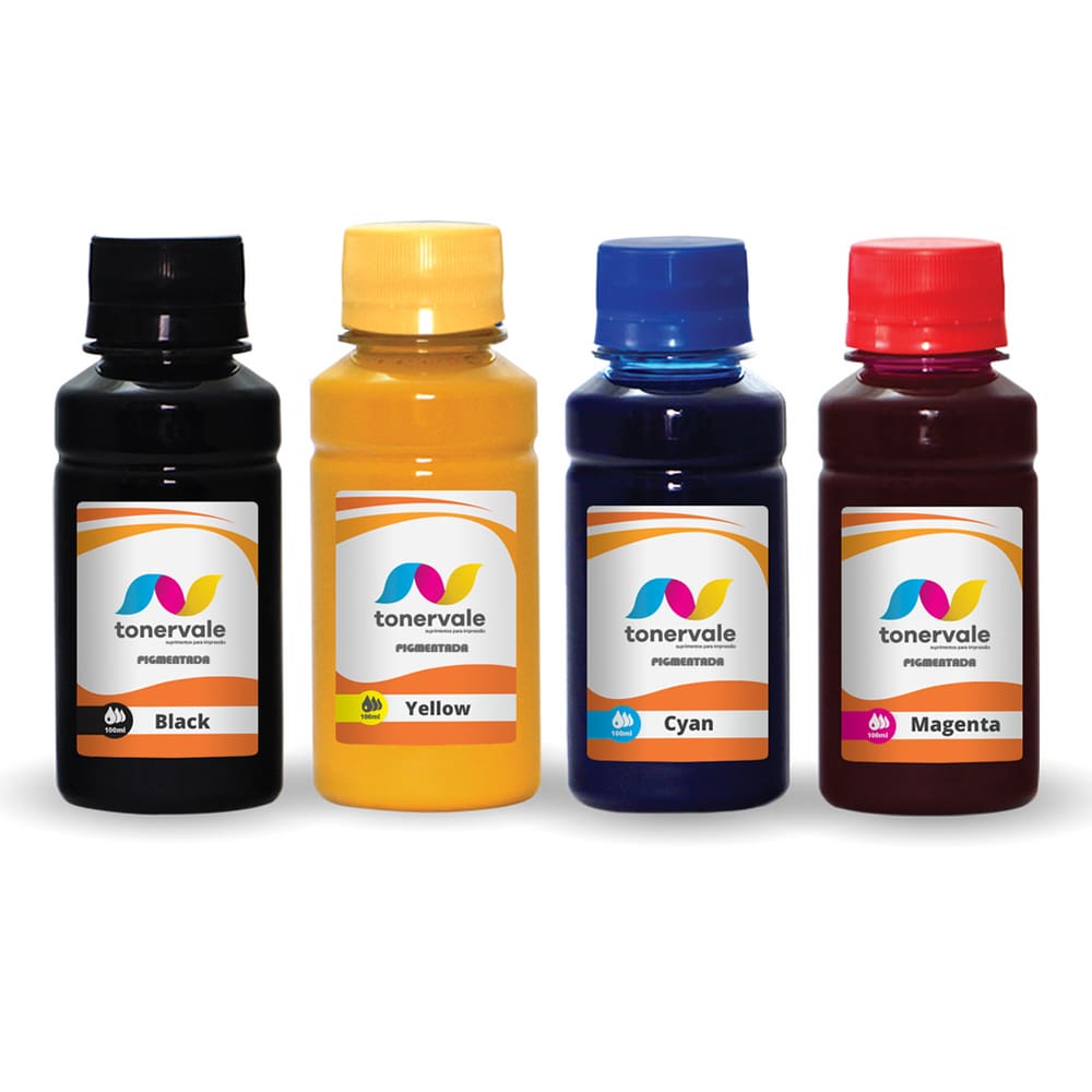 4 Tinta Para HP Pro 7740 8210 8216 100ml CMYK Pigmentado