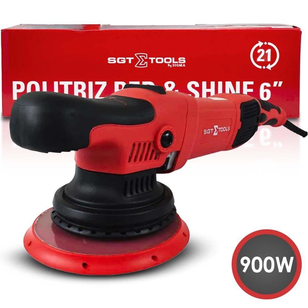 LIXADEIRA POLITRIZ ROTO ORBITAL RED & SHINE 6" - 21MM - 900W/60HZ