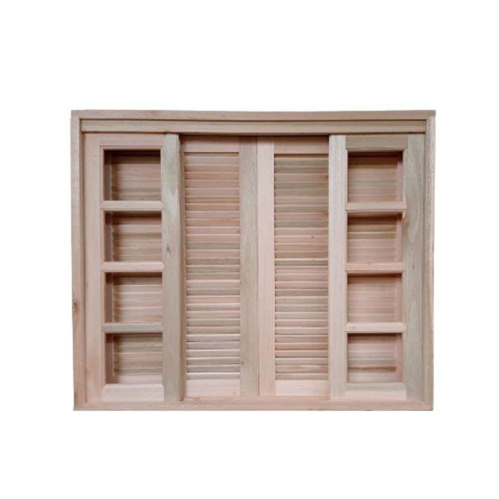 Veneziana Correr Madeira Eucalipto 1,00x1,20 Cx14cm