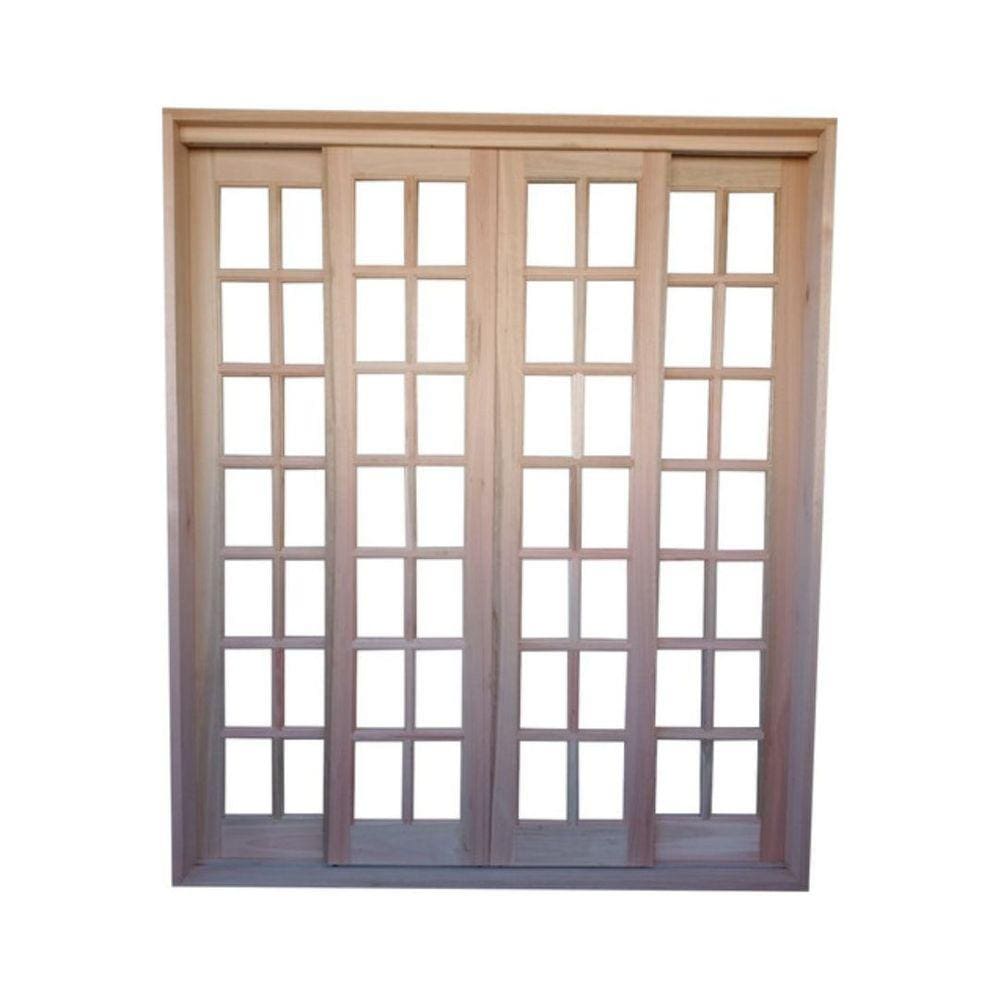 Porta Correr Vidro Mad. Eucalipto 2,15x1,40 Cx14