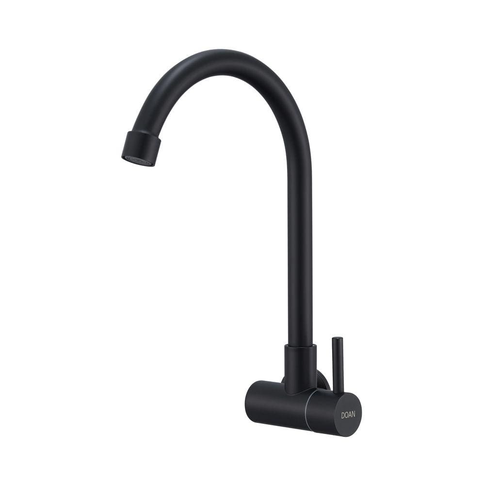 Torneira Inox Cozinha Giratória Parede Longa Preta NOX01DB Doan