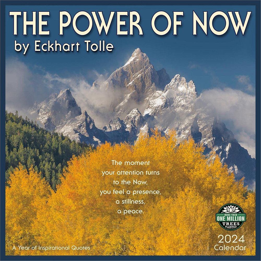 Calendário de parede Amber Lotus The Power of Now 2024
