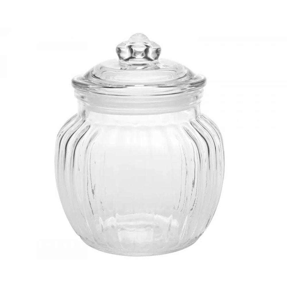 Pote de Vidro Hermético Bomboniere Transparente 620ml 1 peça - Casambiente