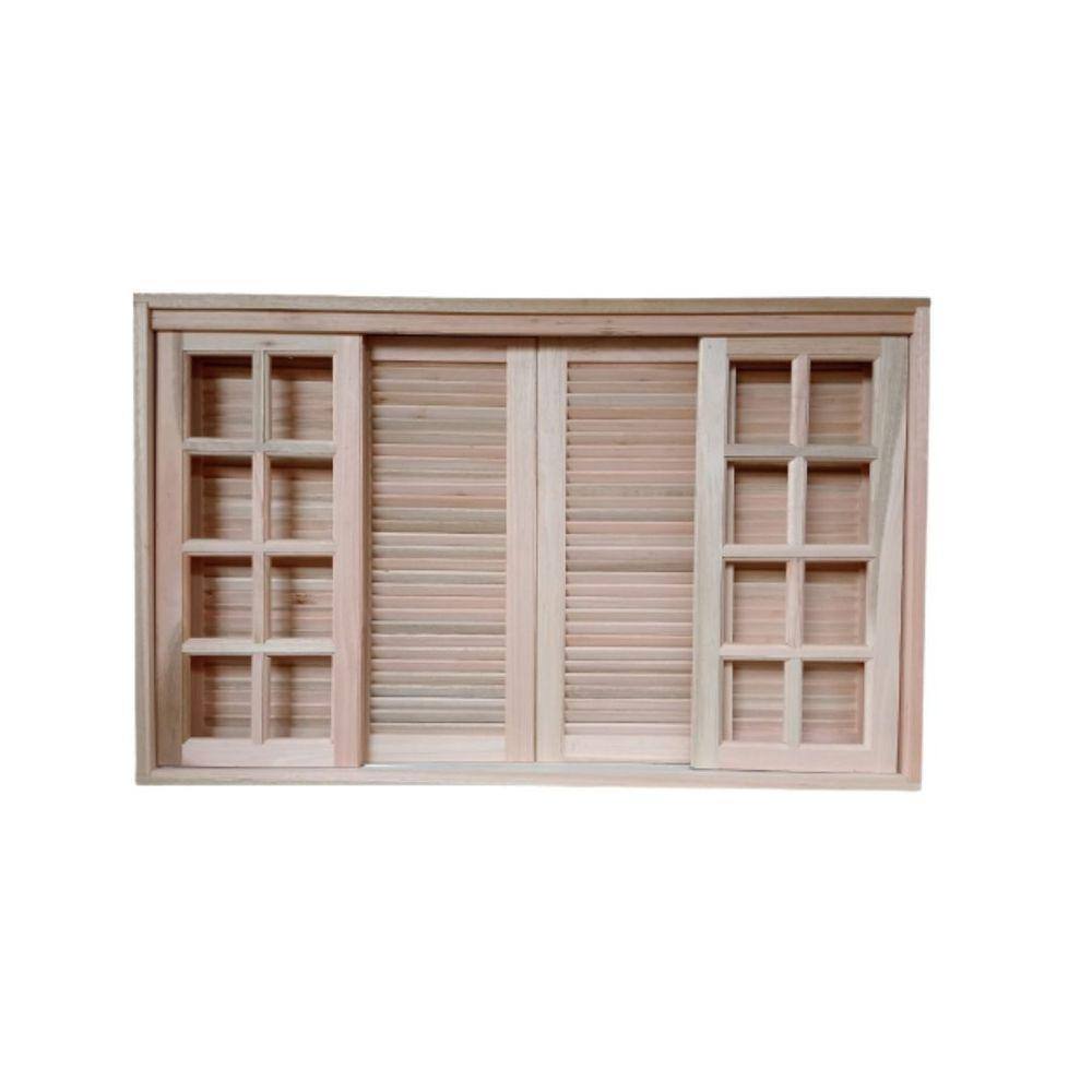 Veneziana Correr Madeira Eucalipto 1,00x1,40 Cx14cm