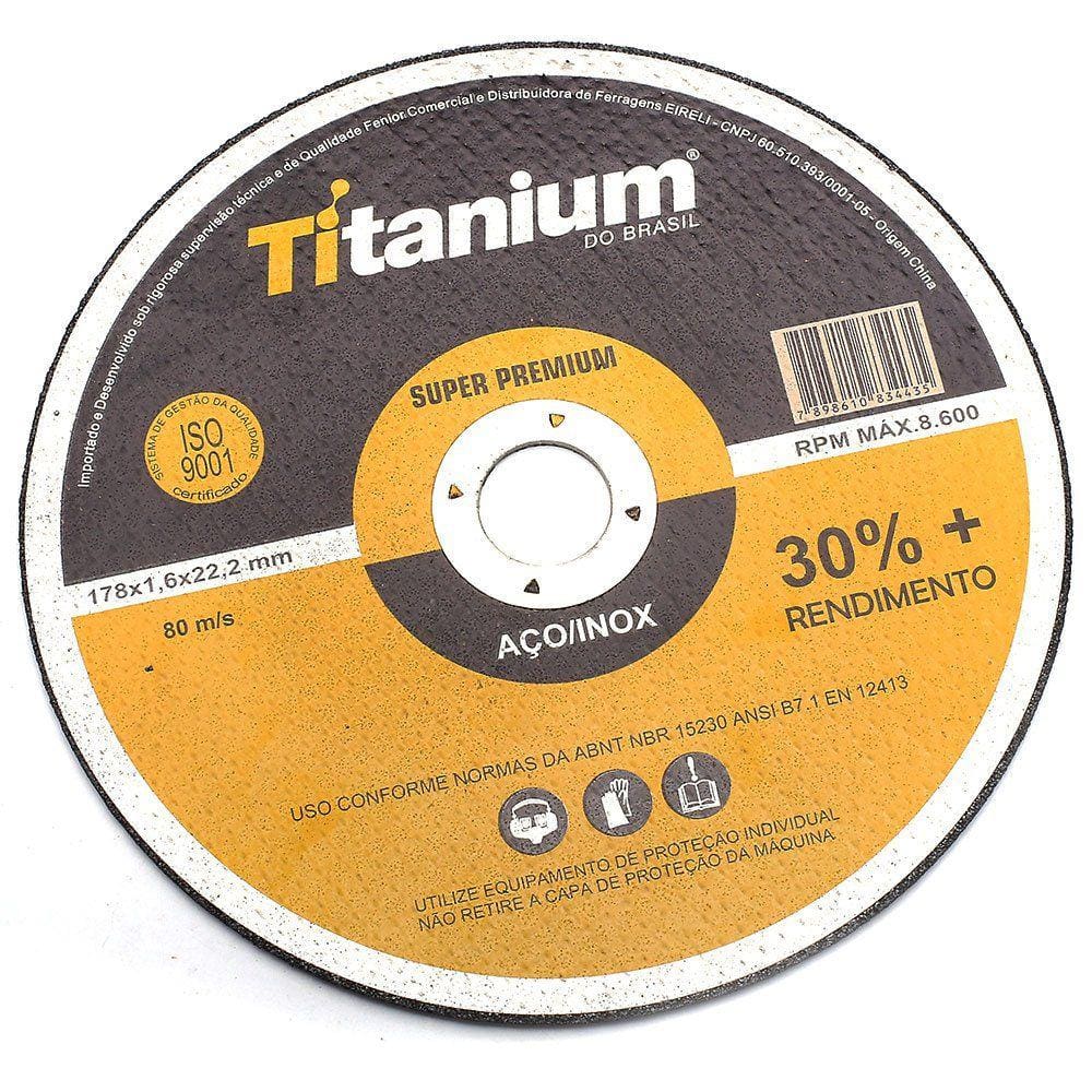 Disco De Corte 9X5/64X7/8 Sf Premium Titanium - 5178