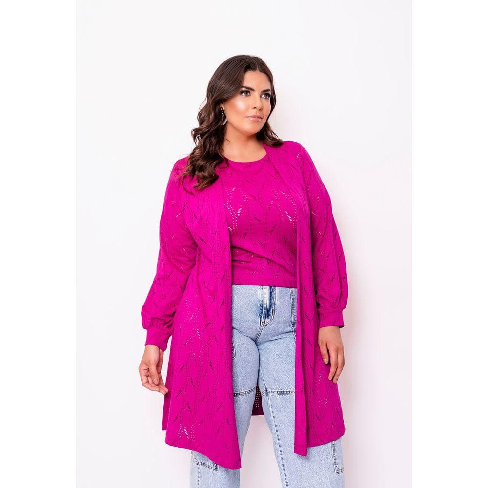 Conjunto Plus Size Cardigan