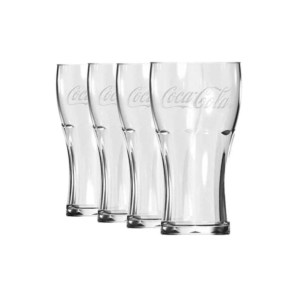 Kit c/6 Copo Coca-cola 300ml Contour Nadir Vidro Transparen.