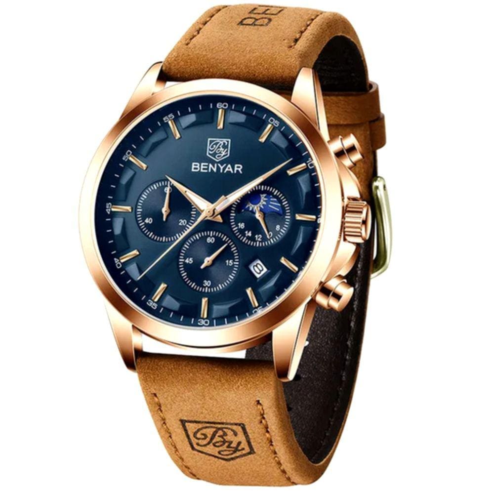 Relógio de Pulso Masculino Movimento de Quartzo Design Esportivo Impermeavel