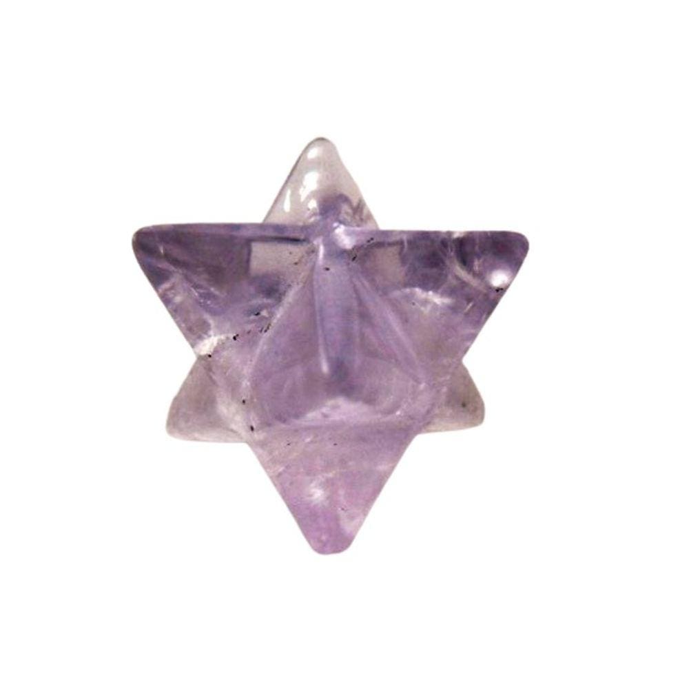Merkabah Pedra Ametista Natural de Garimpo Não Pingente