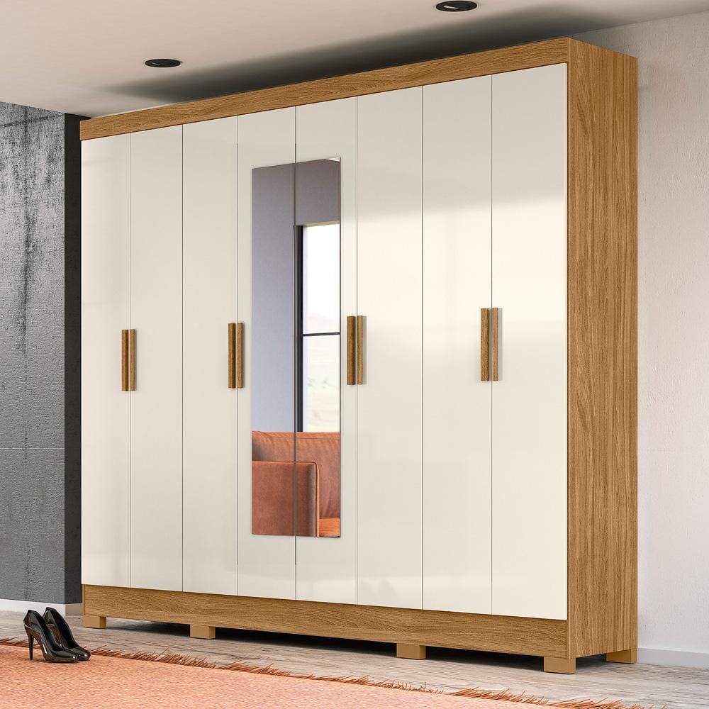 Guarda Roupa 8 Portas Com Espelho Superagui