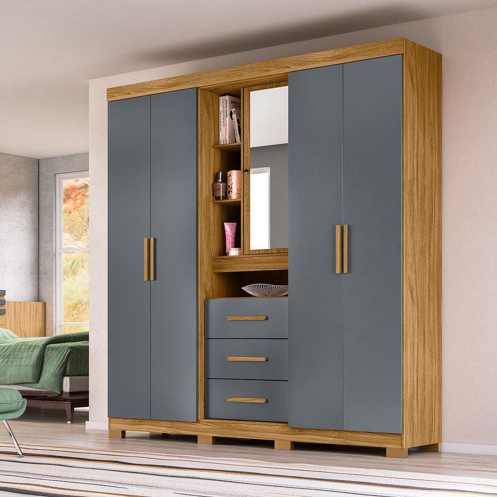 Guarda Roupa 5 Portas Milford Com Espelho