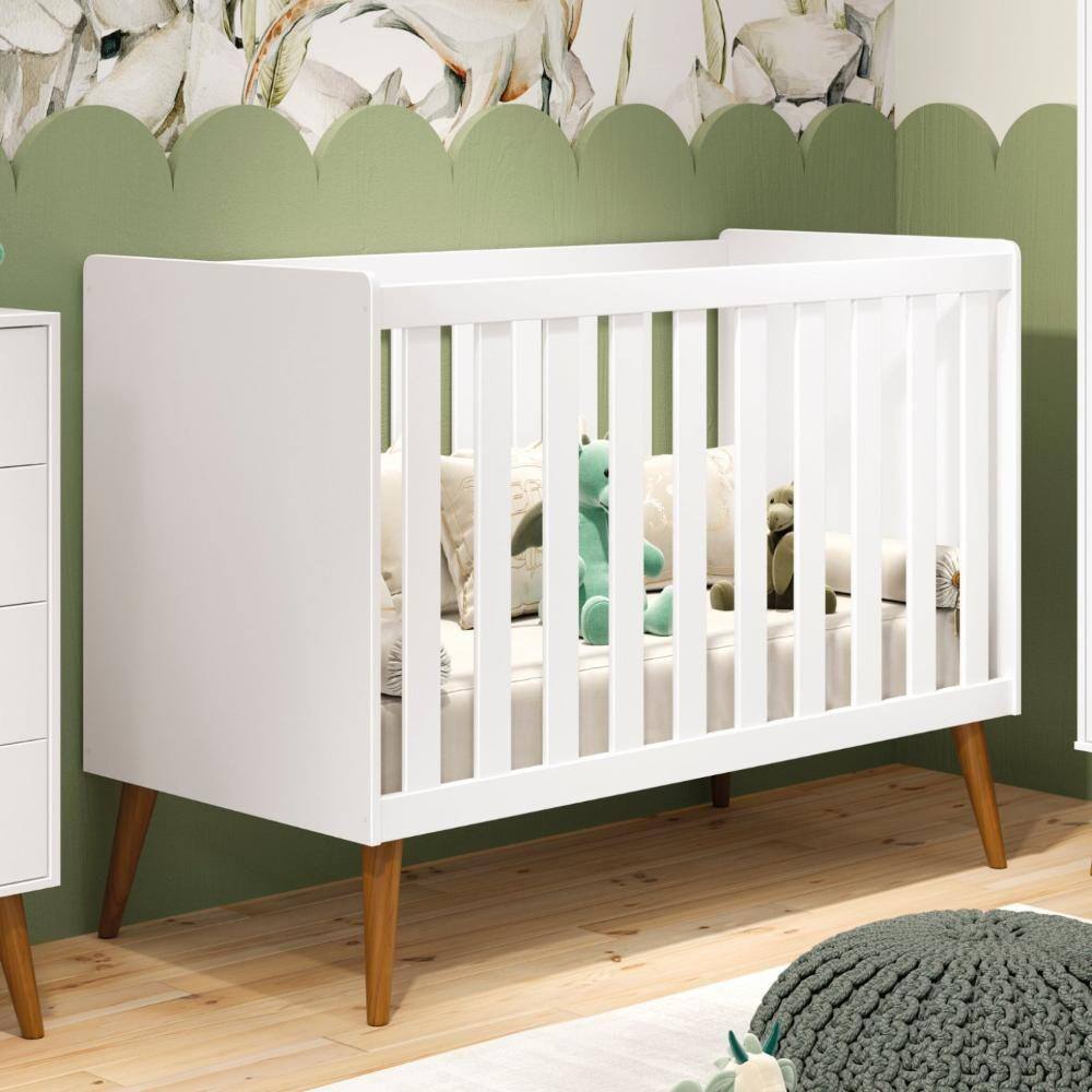 Berço Mini Cama Americano Isis Móveis Reller Branco